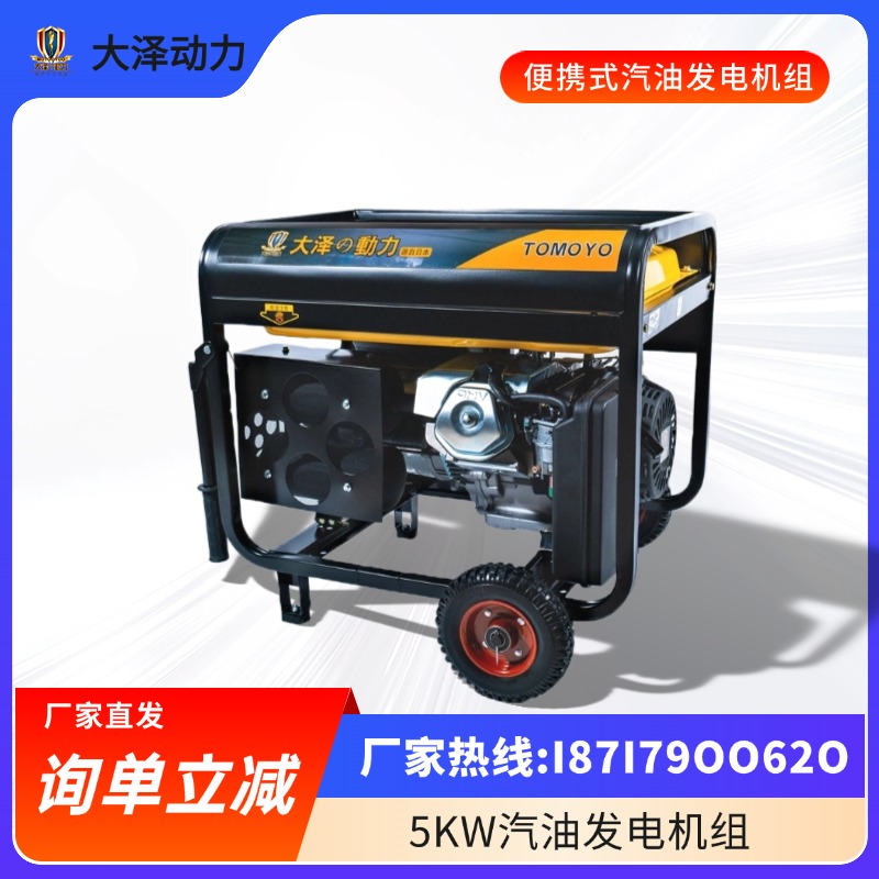 大泽动力10KW汽油发电机 便携式TO11000ET 8KW 5KW双缸纯铜电机