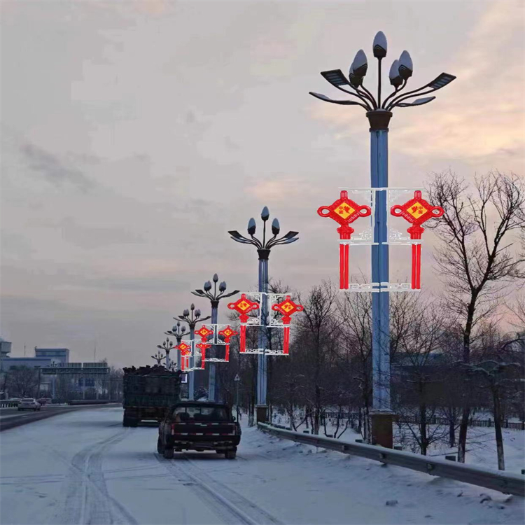 LED中华灯玉兰灯 户外广场8叉9火大型组合灯 市政工程景观灯