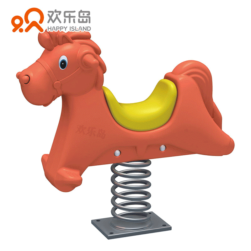 小马摇摇乐弹簧动物摇马公园小区户外无动力游乐设备厂家可定做