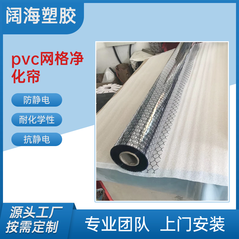 环保型PVC防静电网格帘 隔冷绝热软门透明帘 支持定制