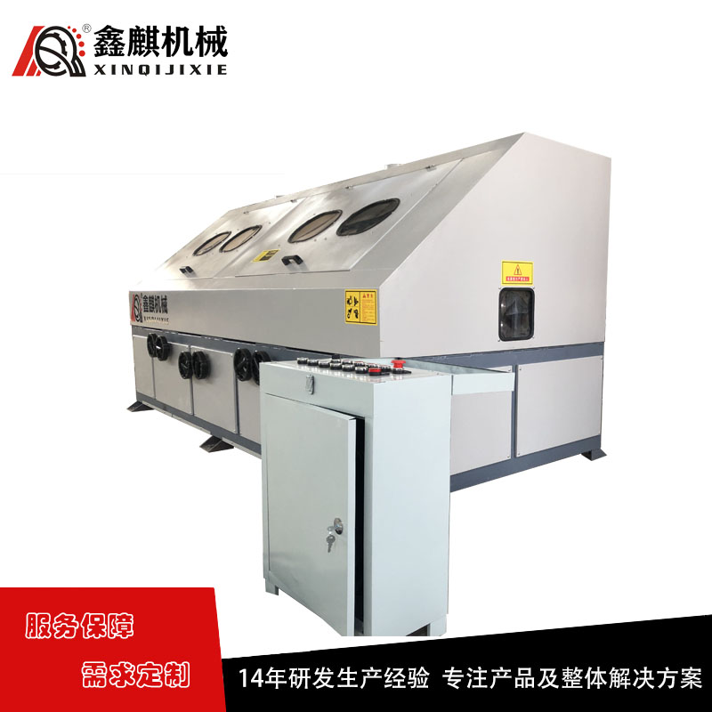鑫麒 全封闭环保方管抛光机 四边形工件角钢槽钢打磨拉丝除锈设备