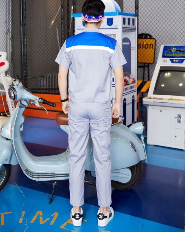 夏季薄款长袖半袖工作服套装舒适透气清凉吸汗免费设计LOGO