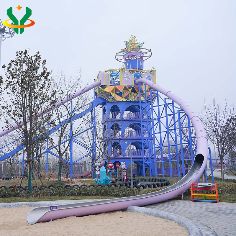 景区大型不锈钢组合滑梯 户外非标无动力设备 公园游乐场儿童设备