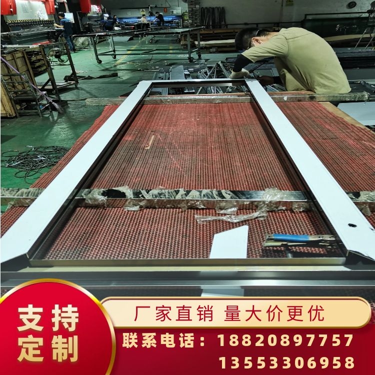 小区楼栋门入户大堂酒店大门卫生间隔断不锈钢夹丝钢化玻璃门