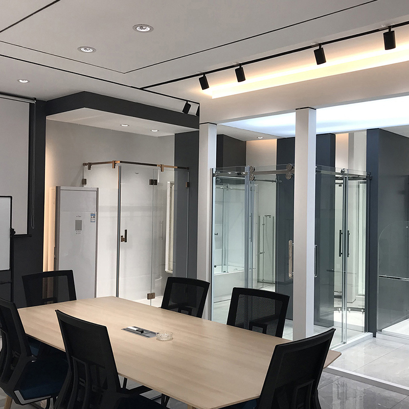 酒店卫生间304不锈钢双门淋浴隔断 淋浴屏三联动浴室干湿分离