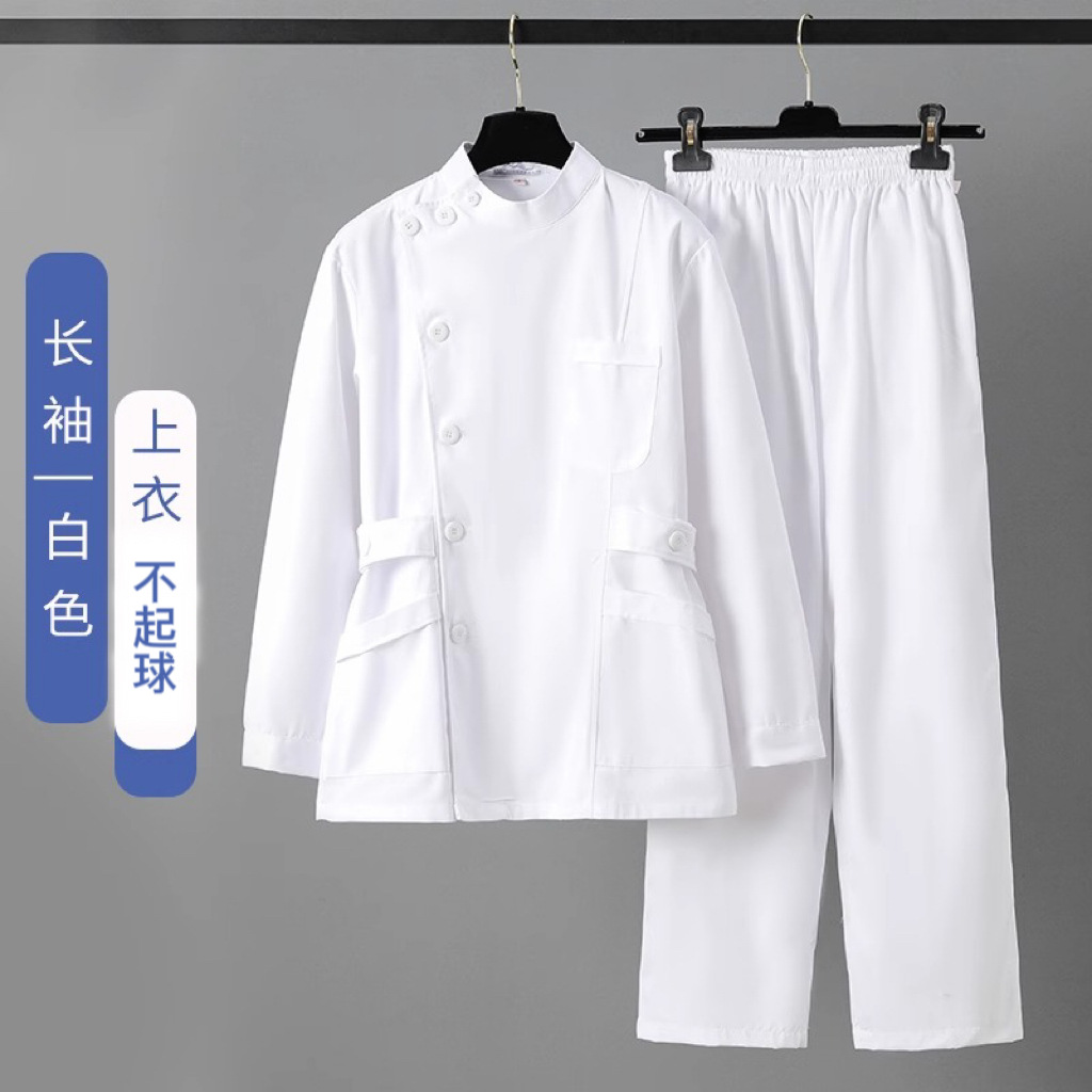护士服套装加工定制 简约娃娃领 西装领 蓝色短袖护士服装夏装