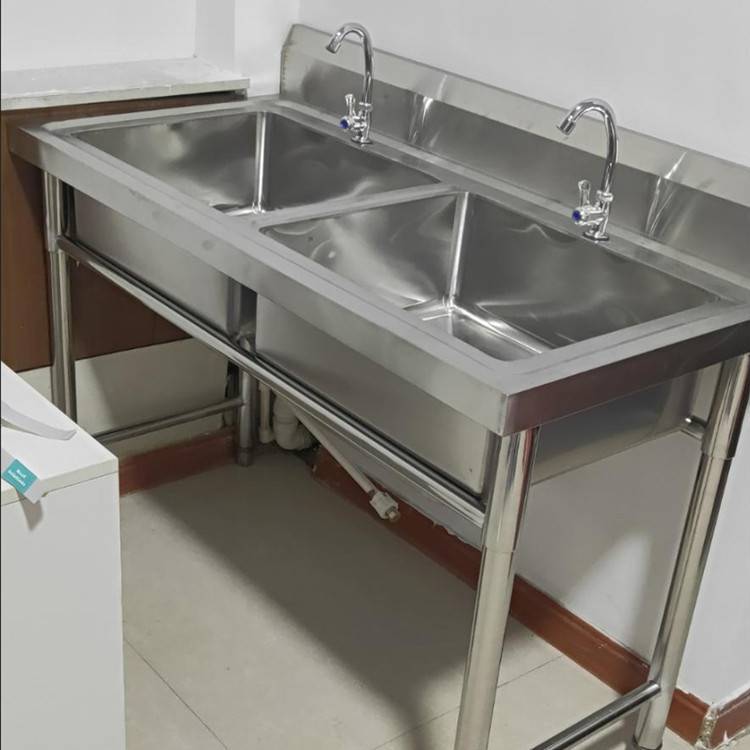 304加厚不锈钢水池双槽洗手池家用商用水槽工厂定制
