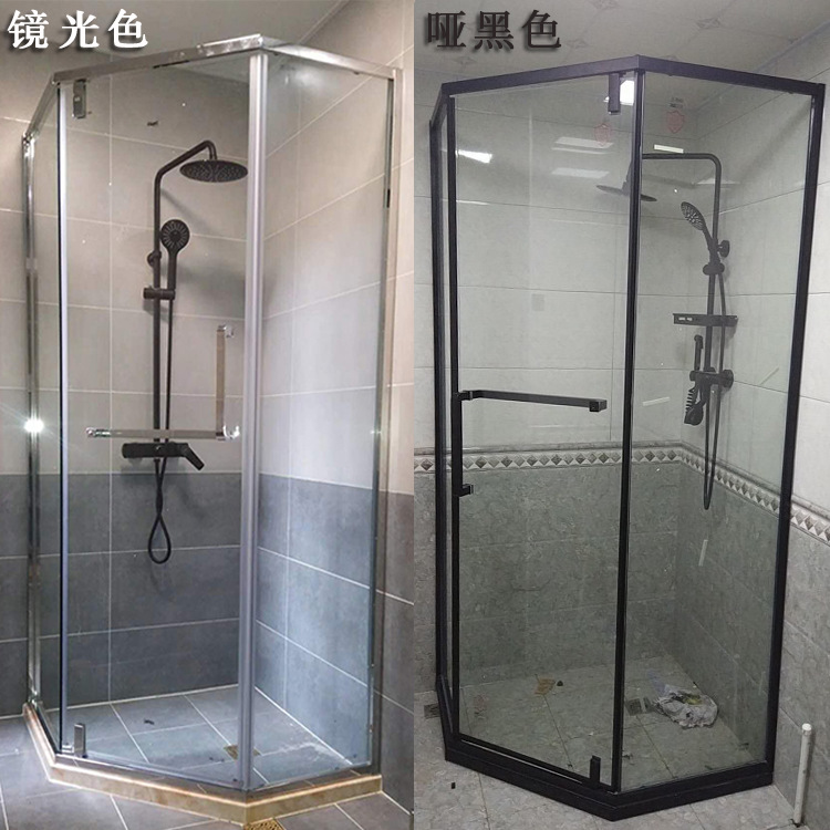 酒店淋浴房卫浴干湿分离 钻石型沐浴房浴屏洗澡间淋浴隔断