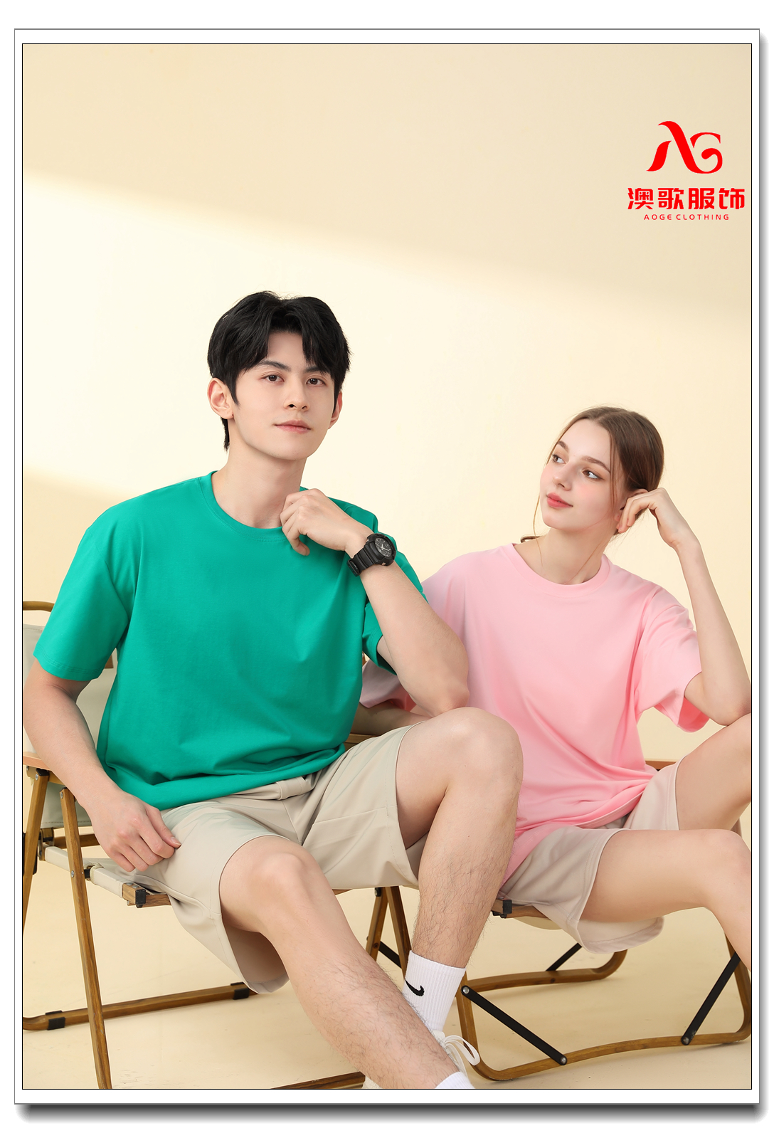 Ag2999#索罗纳-5A抗菌t恤纯棉短袖工作服装上-海定做广告文化衫