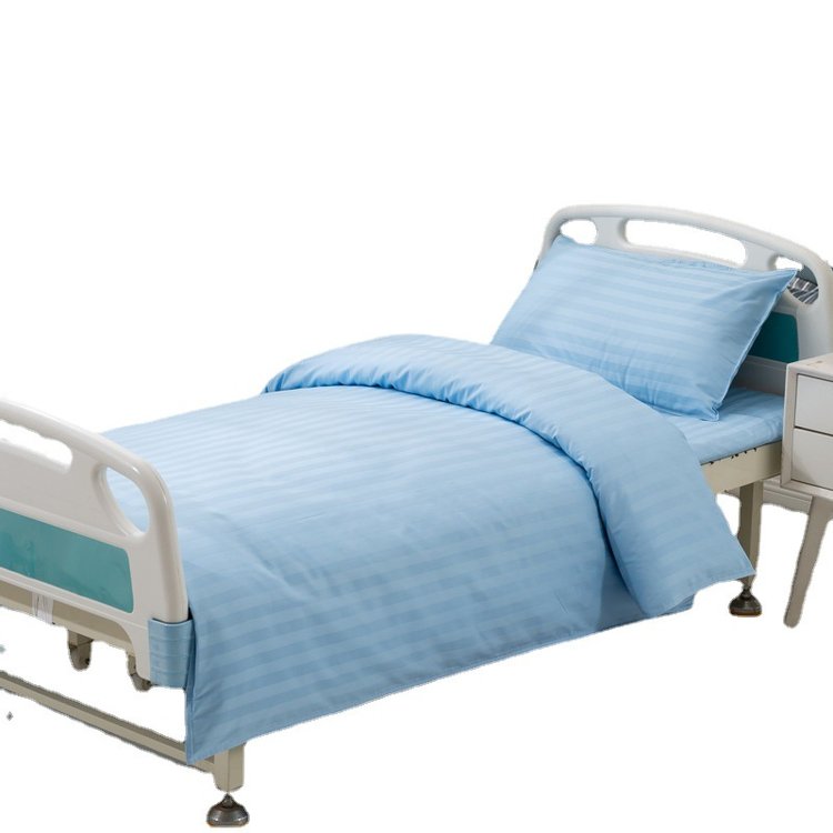 博尔雅医院病房床上用品三件套加厚加密涤棉缎条床套床单被套