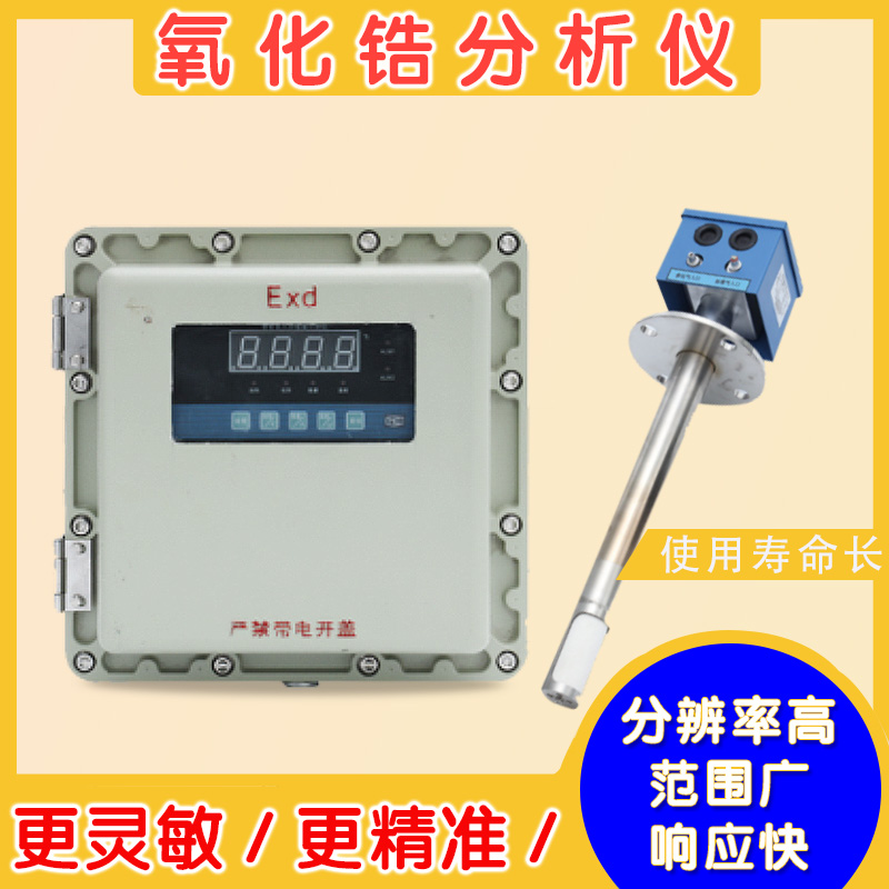 氧化锆氧量分析仪 烟道氧气量变送器氧含量检测仪探头直插式