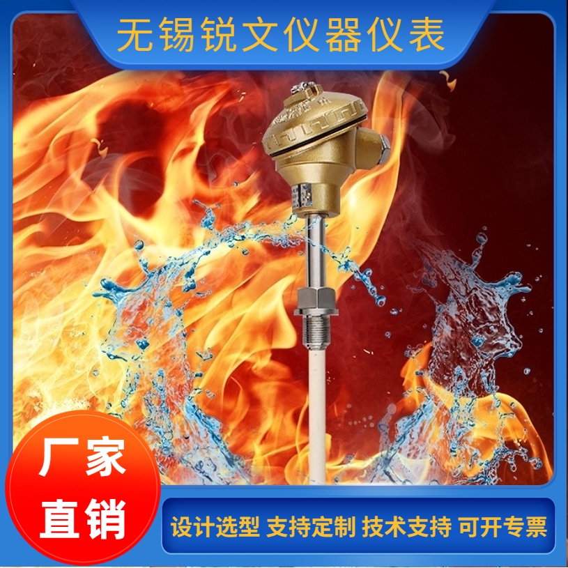 锐文高温陶瓷热电偶 S型铂铑温度传感器 R型B型双铂铑电热偶 可定制