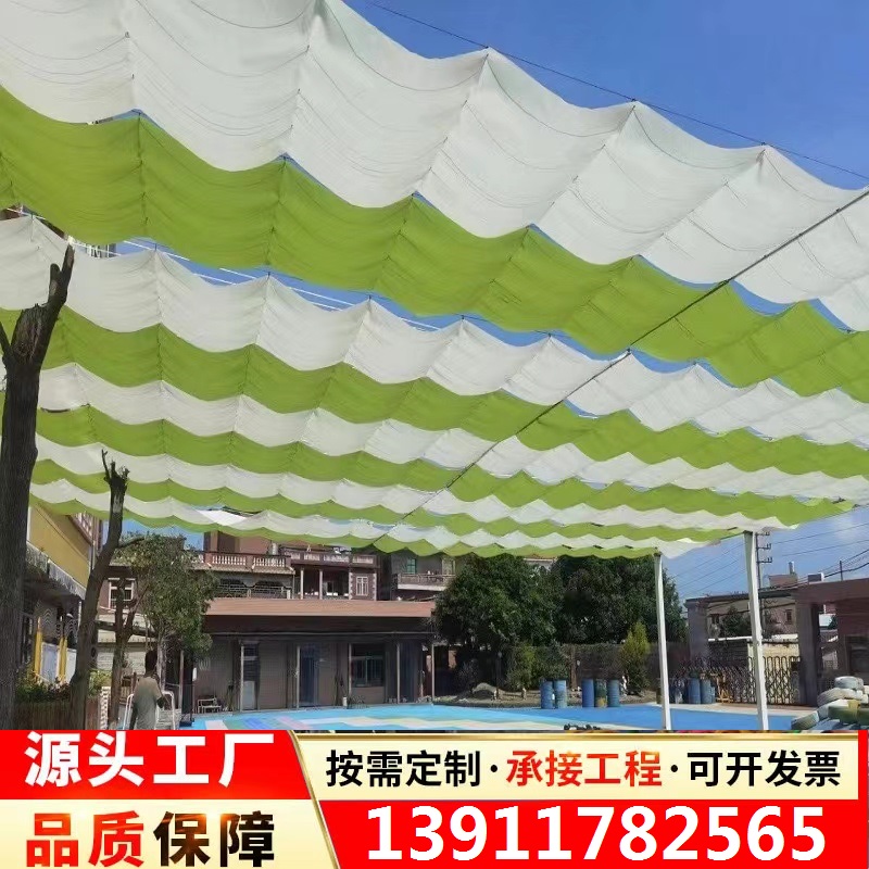幼儿园操场电动遮阳帘 户外露台智能天棚帘遮阳网厂家 支持安装
