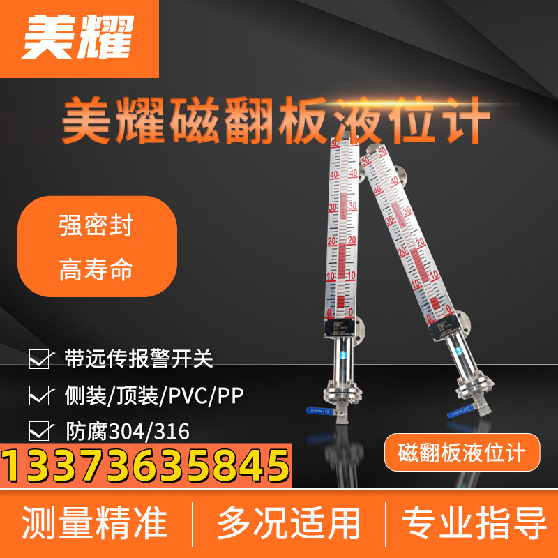 磁翻板液位计厂家 顶装侧装油位锅炉 远传4-20mA 不锈钢