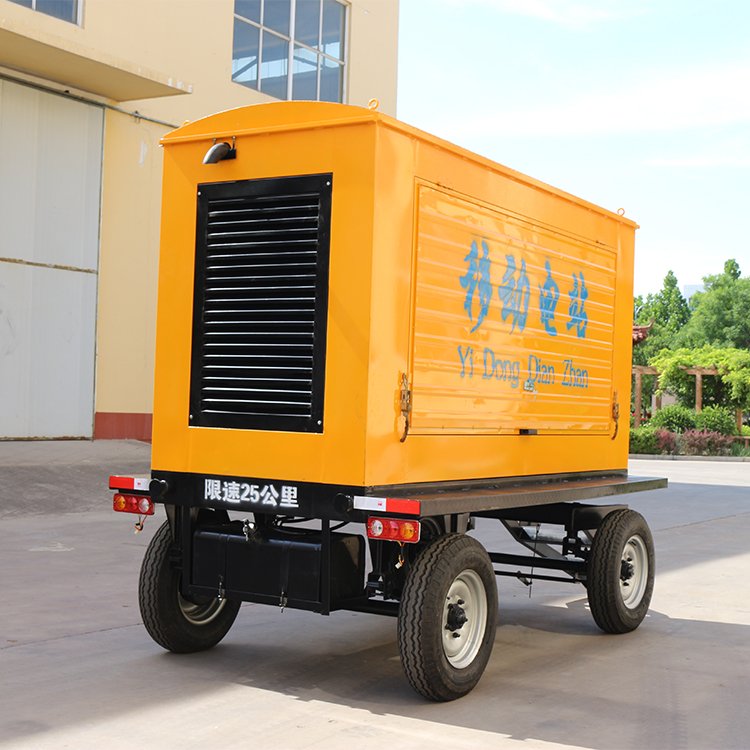300kw柴油拖车发电机组 捷力动力供应 工程应急施工使用