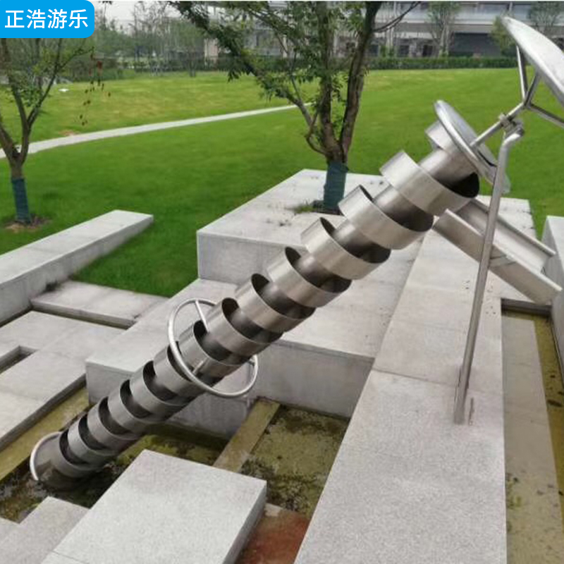 户外阿基米德取水器 公园儿童互动非标不锈钢戏水设备定制