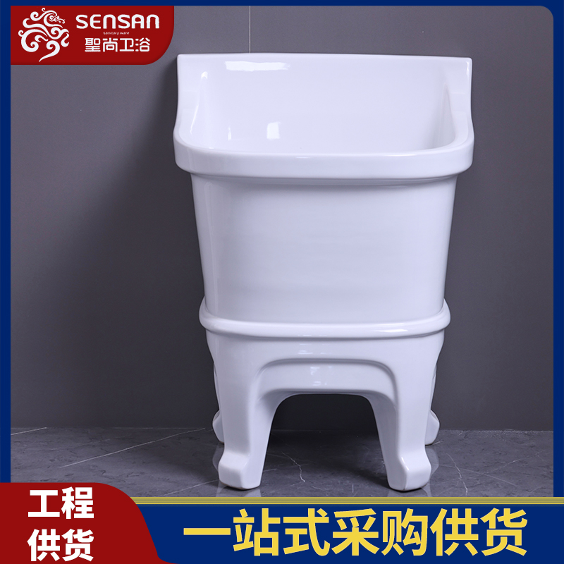 拖布池工程 聖尚防堵易洁拖把池 排水方便 工程供货 尚典卫浴生产
