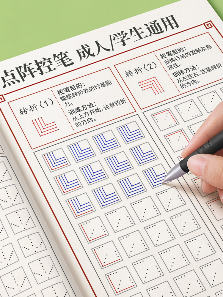 正姿控笔训练字帖点阵成人小学生练字大人楷书入门基础硬笔书法练