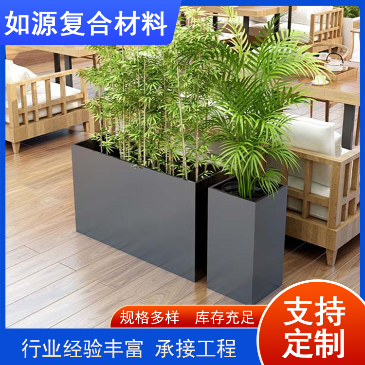 玻璃钢花盆加工定制大型户外商场公园种植花箱