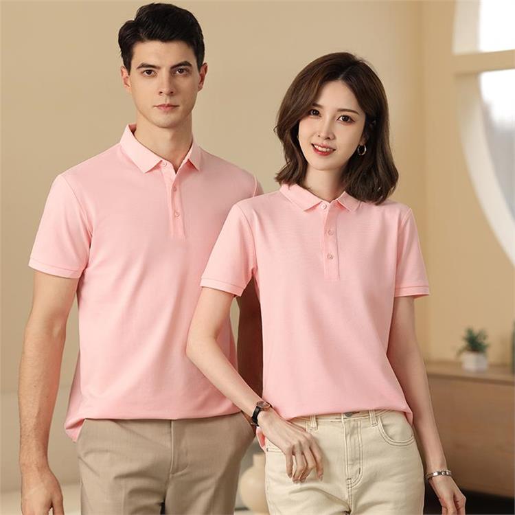 商务翻领广告衫工作服抗菌水洗持久如新可印字logo图案