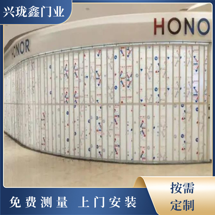 水晶折叠门 pvc铝合金电动防盗 定制尺寸 商场门店适用