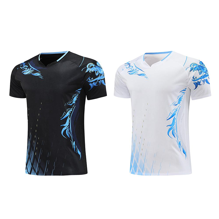 乒乓球服球衣定制印字 羽毛球服培训训练比赛t恤批发
