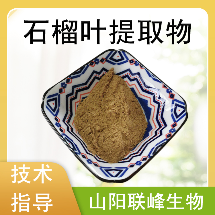 石榴叶提取物 10:1 水溶浓缩粉 石榴叶粉 棕黄色粉末 喷雾干燥 联峰生物