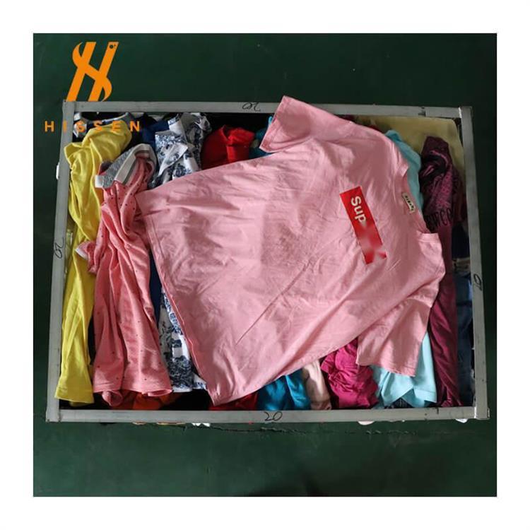 外贸工厂 二手衣服批发used T-shirt夏季印花圆领短袖T恤出口老挝