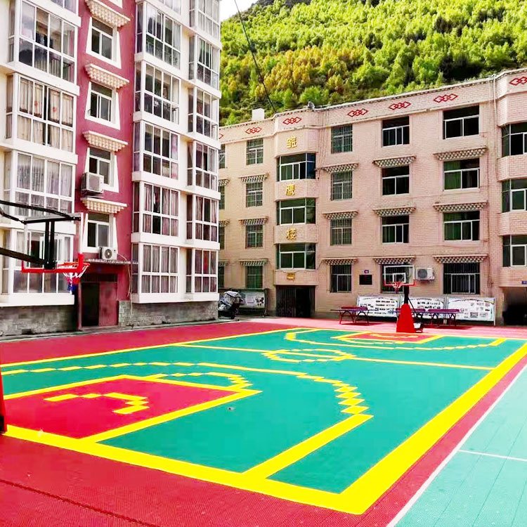 幼儿园 篮球场 羽毛球场 操场 悬浮地板 防滑耐磨 塑胶拼装运动地板