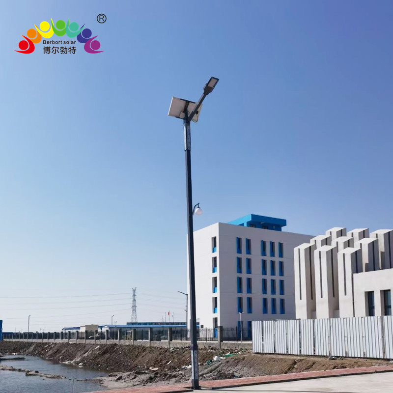 回字纹太阳能路灯市政道路照明LED路灯杆厂家博尔勃特