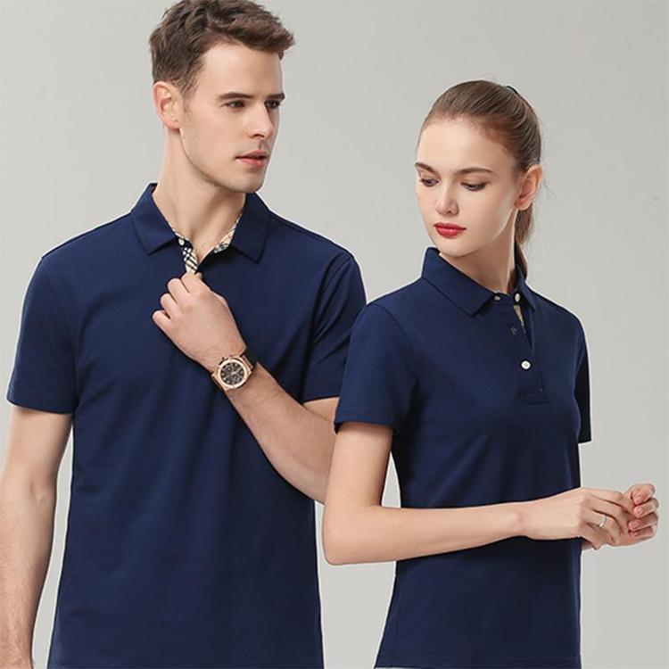 翻领T恤定制 夏季企业工作服 广告文化衫定做 POLO衫印logo团依定