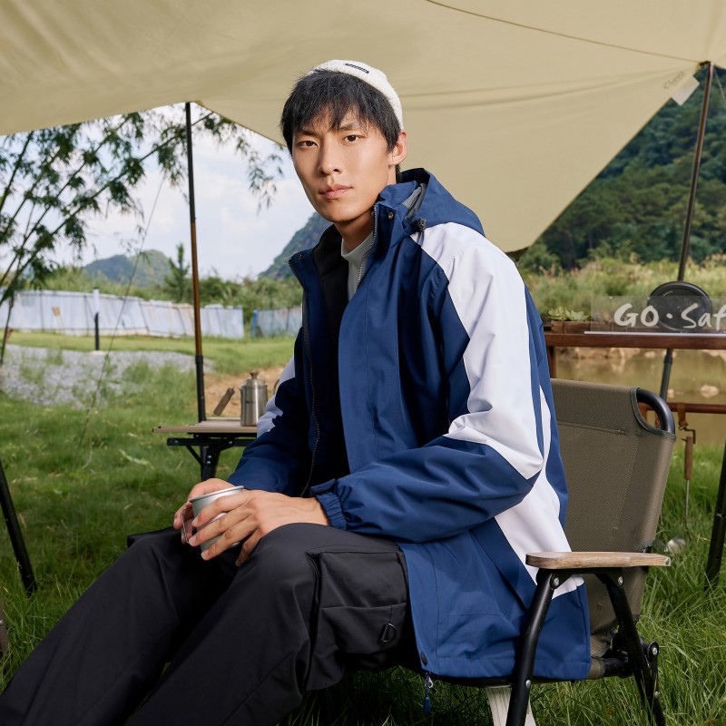 锦丹 佛|山 三合一冲锋衣定制 可拆卸加绒加厚工作服 免费打版