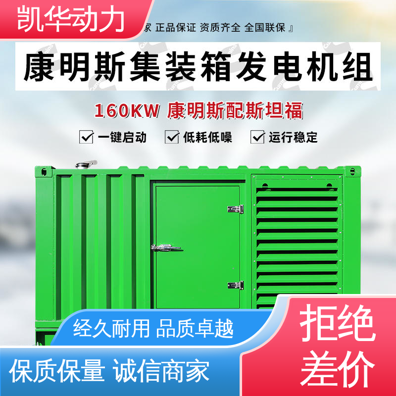 一站式服务 适应性强 160kw康明斯配斯坦福集装箱 凯华动力