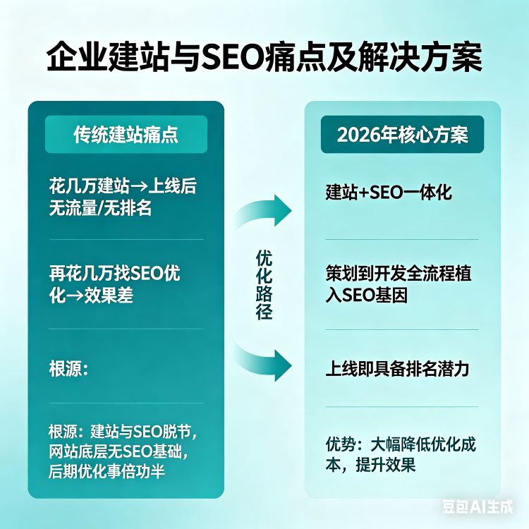 2026建站+SEO一体化深度方案：从搭建到排名，一步到位，告别二次优化