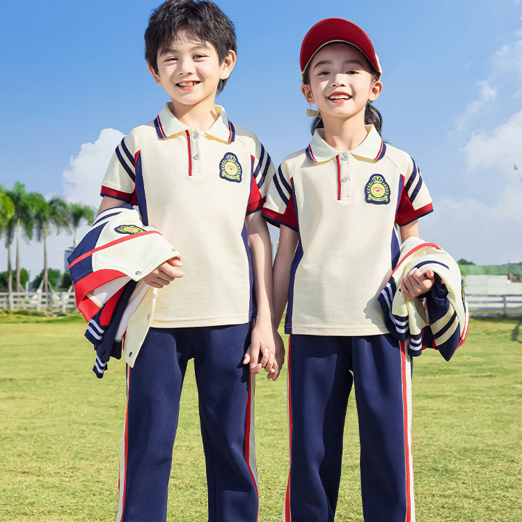 学院风棒球服校服套装 小学生春夏装新款男女童班服四件套订购