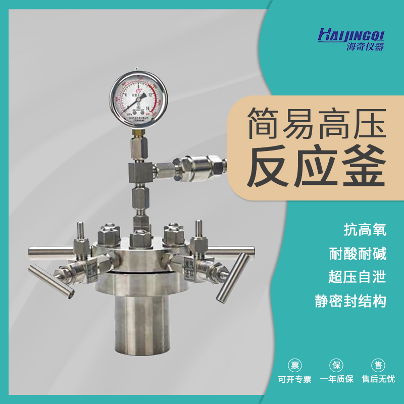 实验室不锈钢高压反应釜高温内衬结晶蒸馏微型反应器简易釜氢化釜