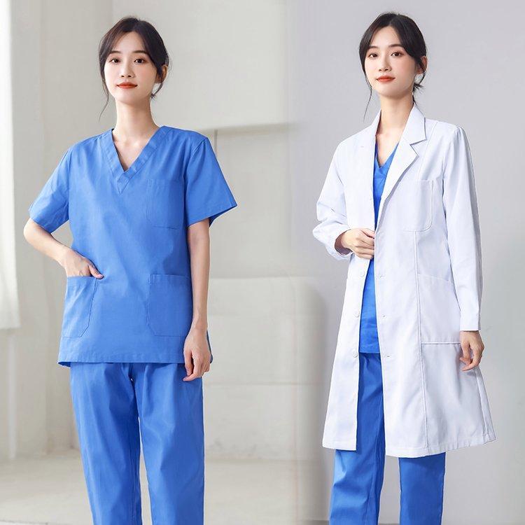白大褂工作服西服领医师服诊所药店白大衣定制加工