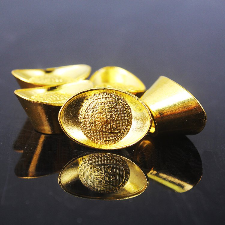 厂家批发定制 金属工艺品 金元宝摆件 招财装饰 立体感强