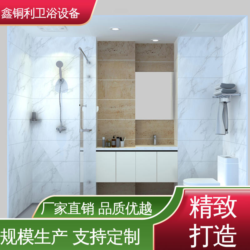 防水防潮 带马桶洗手盆 集成整体卫浴 干湿分离 鑫铜利厂家
