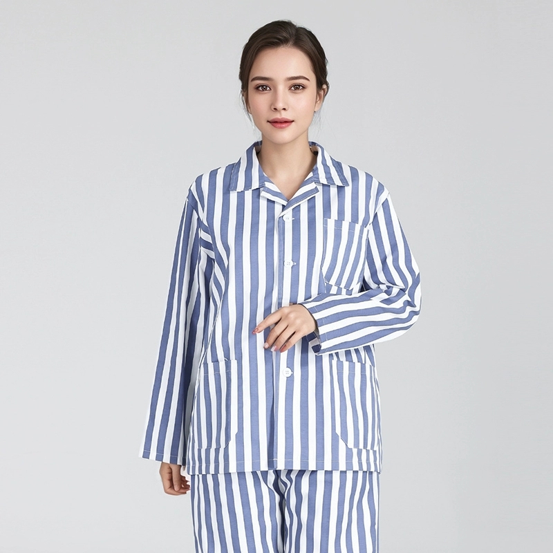 博尔雅批发涤棉病员服分体病人服住院护理服男女同款易穿脱宽松