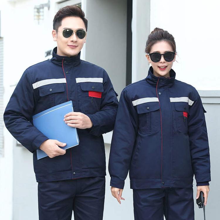 冬季劳保棉袄男工作服女外套棉衣防风加厚保暖工装棉服定制厂服印
