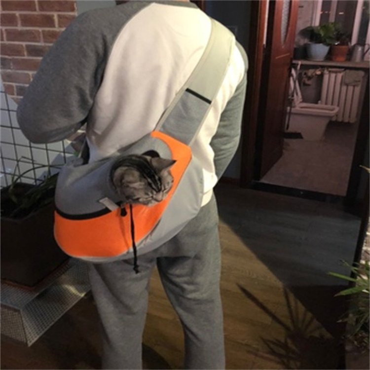 宠物单肩包 猫狗旅行便携挎肩包透气网布宠物背包工厂定制