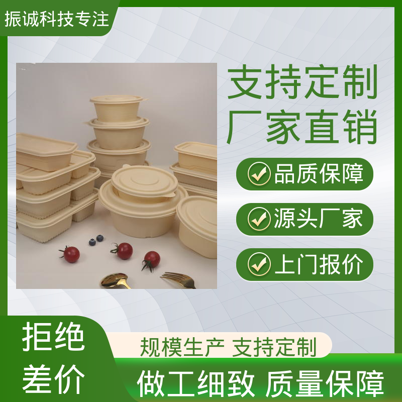 符合限塑标准餐盒 可冷藏 一次性方碗 带盖 振诚科技