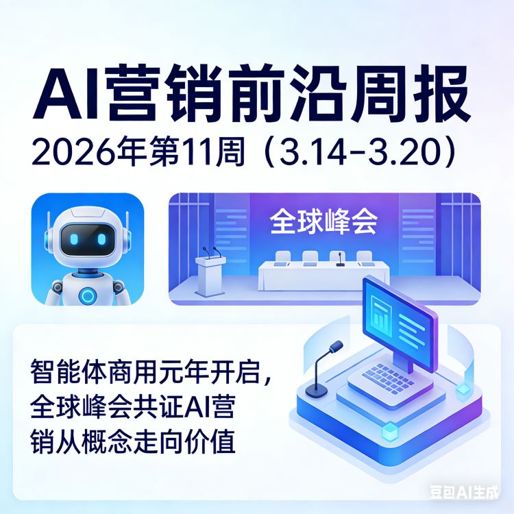 AI营销前沿周报｜2026年第11周（3.14–3.20）：智能体商用元年开启，全球峰会共证AI营销从概念走向价值