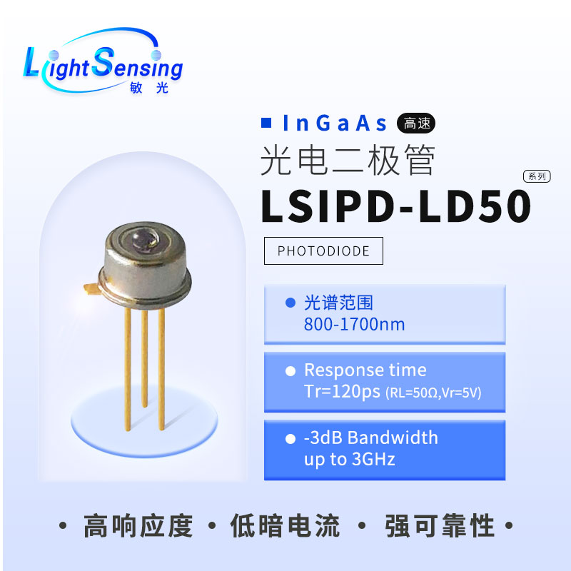 LSIPD-LD50 敏光800-1700nm170ps 3GHZ PIN光电探测器光敏二极管