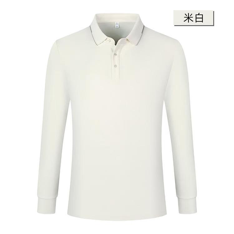 纯棉长袖polo衫定制防静电广告团体文化衫男秋冬季工装t恤印logo