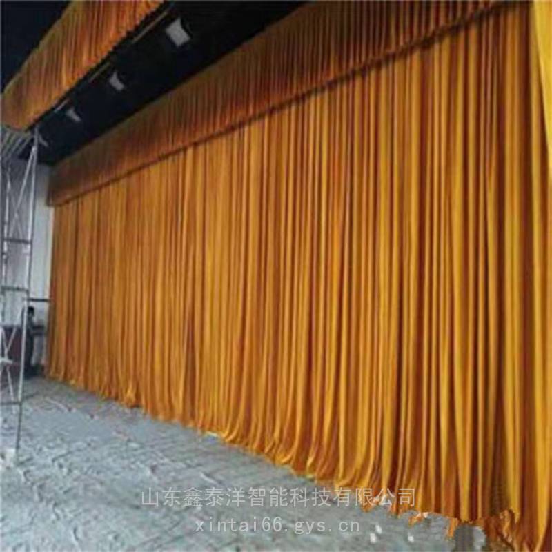 会议室幕布 定制金丝绒舞台幕布 电动幕布厂家