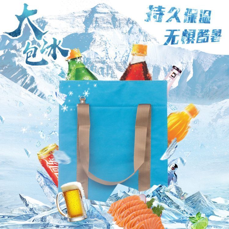 2020新款帆布保温包 便携大号铝箔冰包可折叠午餐包厂家定制