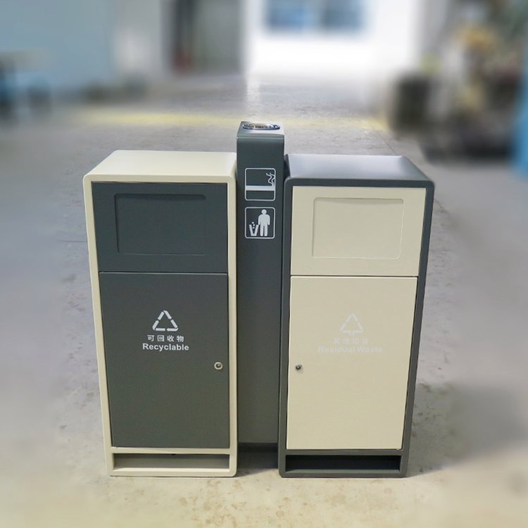 室内外不锈钢垃圾桶 市政环卫分类垃圾箱 小区商业街长方形果皮箱