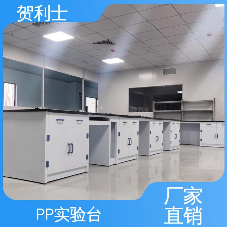 支持定制 实验场所PP实验台 适用于医疗卫生 耐强酸强碱试验台 贺利士